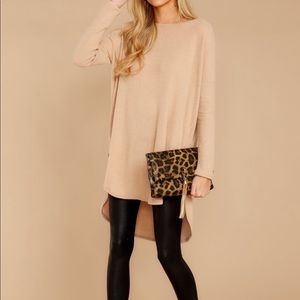 Bite the Bullet Beige High Low Sweater